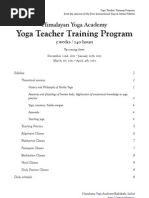 Yoga Teacher Training Curriculum & Program - Himalayan Yoga Academy (Rishikesh, India) - 2012-13