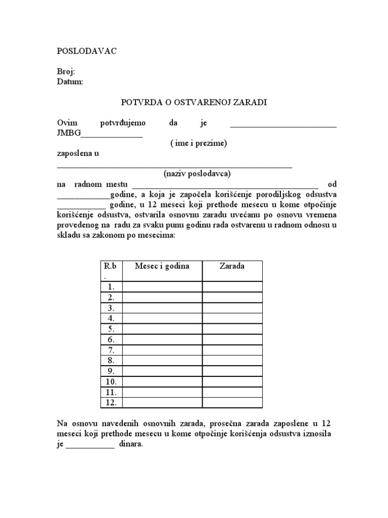 DD - Potvrda o Ostvarenoj Zaradi (1)