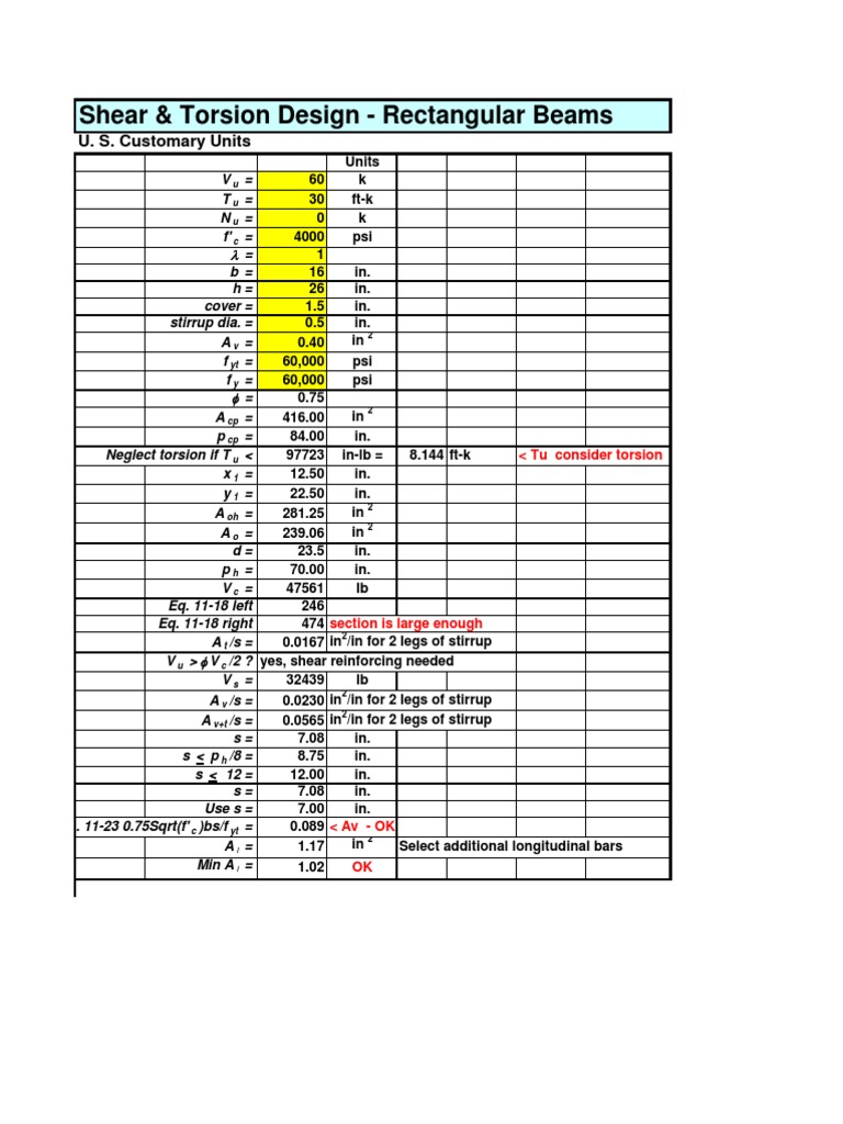 Shear and Torsion in Rectangular Beams | PDF
