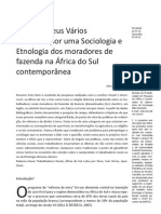 A Terra e Seus Vários Sentidos: Por Uma Sociologia e Etnologia Dos Moradores de Fazenda Na África Do Sul Contemporânea