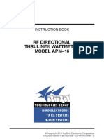 RF Directional Thruline® Wattmeter Model Apm-16: Instruction Book