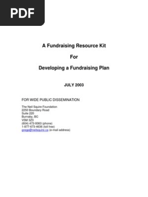 Developing a Fundraising Plan
