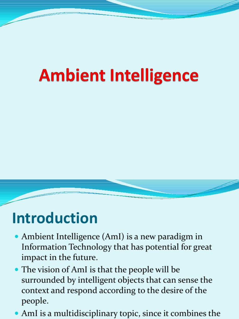 Understanding Ambient Intelligence | PDF | Computing | Science And ...
