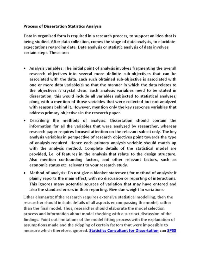 data analysis techniques dissertation