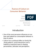 The Influence of Culture On Consumer Behavior