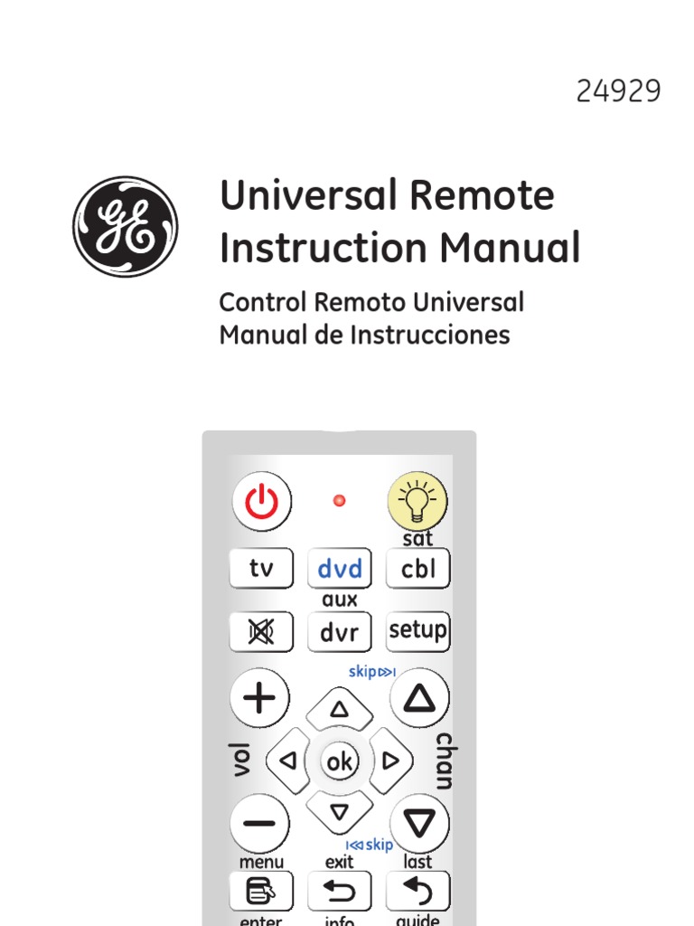 GE Universal Remote Control Manual | PDF | Remote Control | Broadcast ...