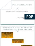 LA EVALUACIÓN PSICOPEDAGOGICA Y PCA