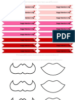 Valentine's Day Mustache/Lips and Flags by anna and blue paperie