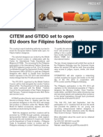 CITEM and GTIDO Set To Open EU Doors For Filipino Fashion Designers