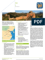 2012 Go Guide - Great Wall & Warriors - 9 Days