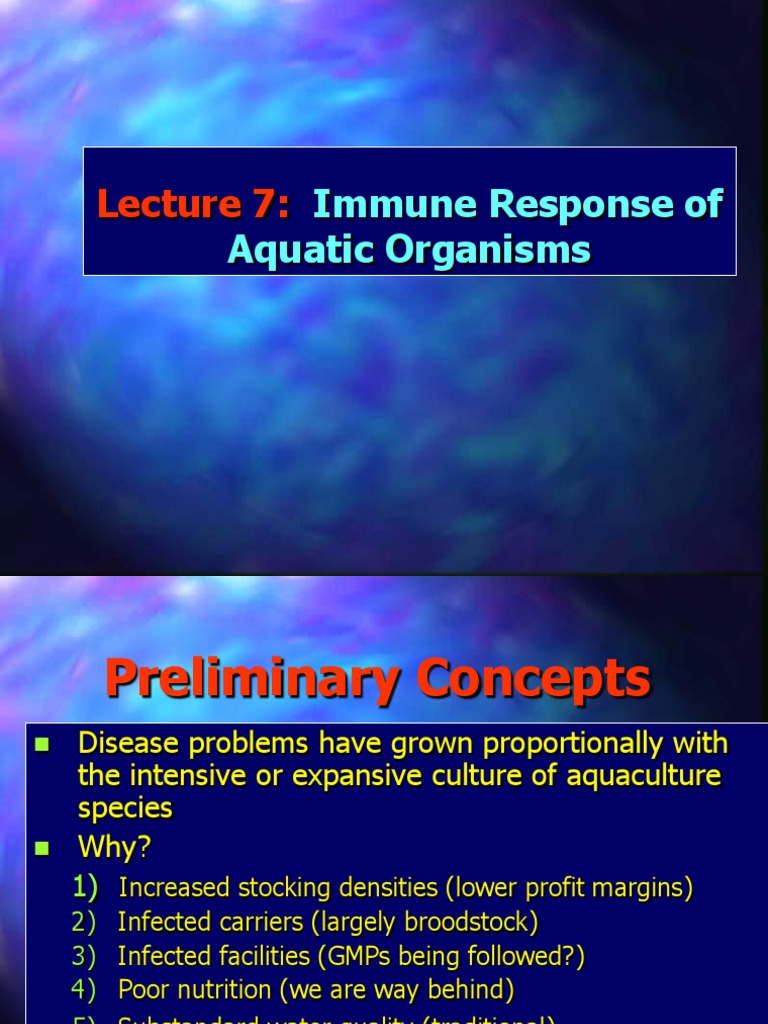 Immune Response of Aquatic Organisms | PDF | Immune System | Antigen