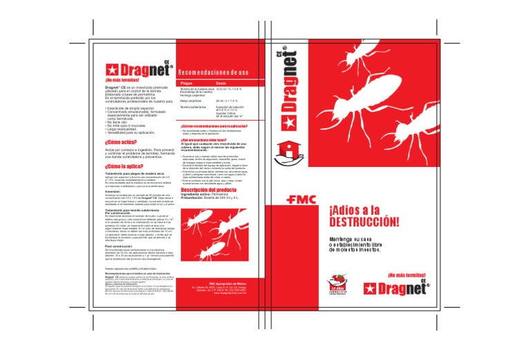 Dosis y uso de Dragnet insecticida | PDF | Agua | Productos quimicos