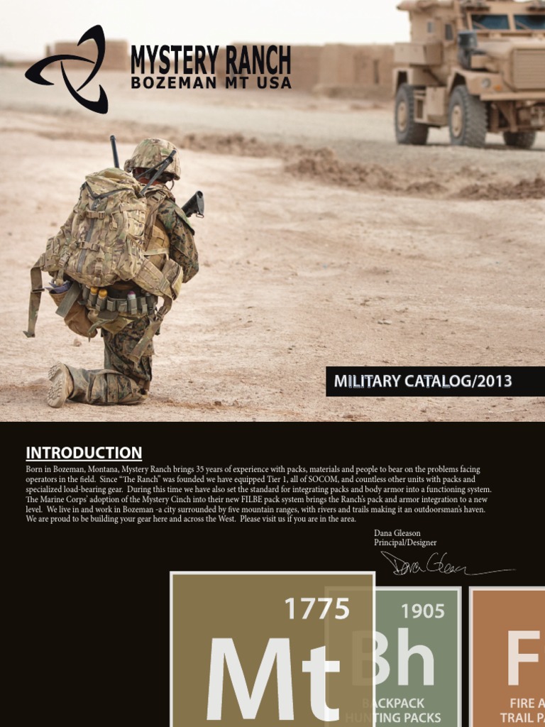Mystery Ranch Military Catalog 2013 Backpack Equipment