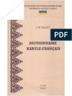 Dictionnaire Kabyle-francais de J.-M. Dallet