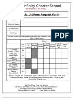 INF Uniform Request Form 2012-13