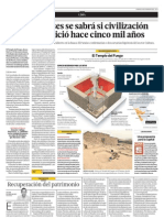 Noticias Del Día: Diario El Comercio - Sab. 09 de Febrero de 2013 en Cinco Meses Se Sabrá Si Civilización en Lima Se Inició Hace Cinco Mil Años