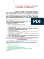 Liquidación beneficios PE: CTS, vacaciones, gratificaciones