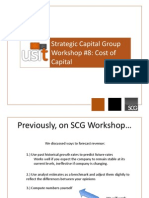 Strategic Capital Group Workshop #8: Cost of Capital
