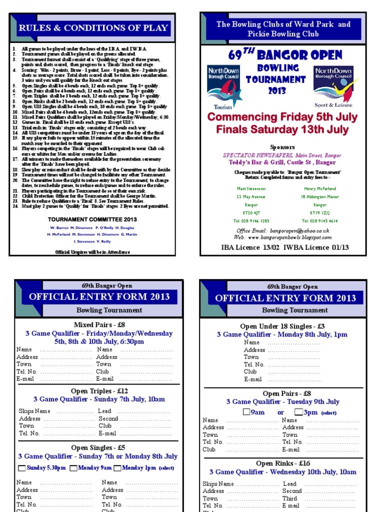 Entry Form 2013 | PDF | Sports | Leisure