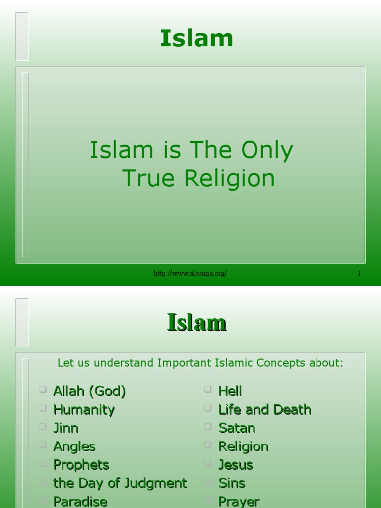islam is the only true religion
