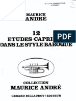 12 Etudes Caprices Dans Le Style Baroque - Maurice Andre