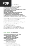 Alchimia Dell'Amore - John Donne