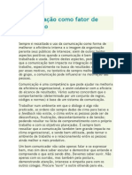 Comunicação Como Fator de Motivação