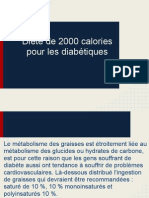 Diète de 2000 calories pour les diabétiques