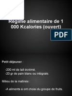 Régime Alimentaire de 1 000 Kcalories (Ouvert)