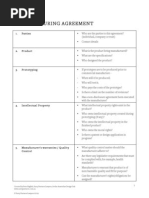 Checklist Manufacturing Agreement