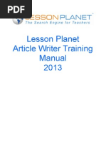 Download Article Writer Training Manual 2013 by Nicole Wald SN125022935 doc pdf