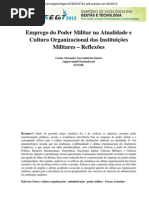 Emprego Poder Militar Cultura Organizacional