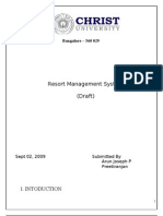 Resort Management System (Draft) : Bangalore - 560 029