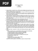 Stock Valuation Problems