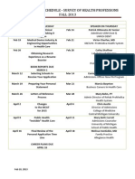 Final Lecture Schedule SHP Spring 2013