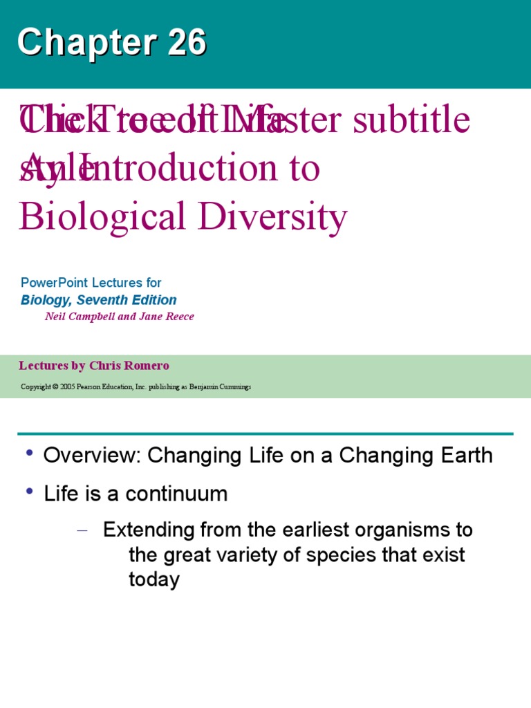 CH 26 The Tree of Life - Biological Diversity PPT in Oo | PDF ...