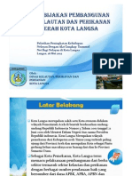 Kebijakan Pembangunan KP Kota Langsa