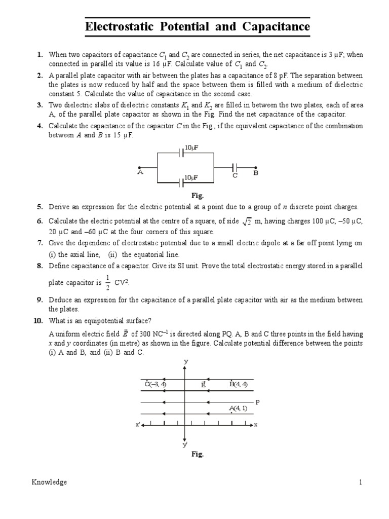 Physics Part 1 Problems | PDF | Capacitor | Inductor