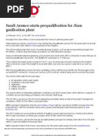 Saudi Aramco Starts Prequalification for Jizan Gasification Plant _ News _ MEED