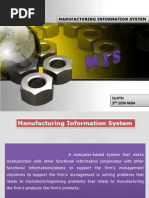 Manufacturing information sysytem