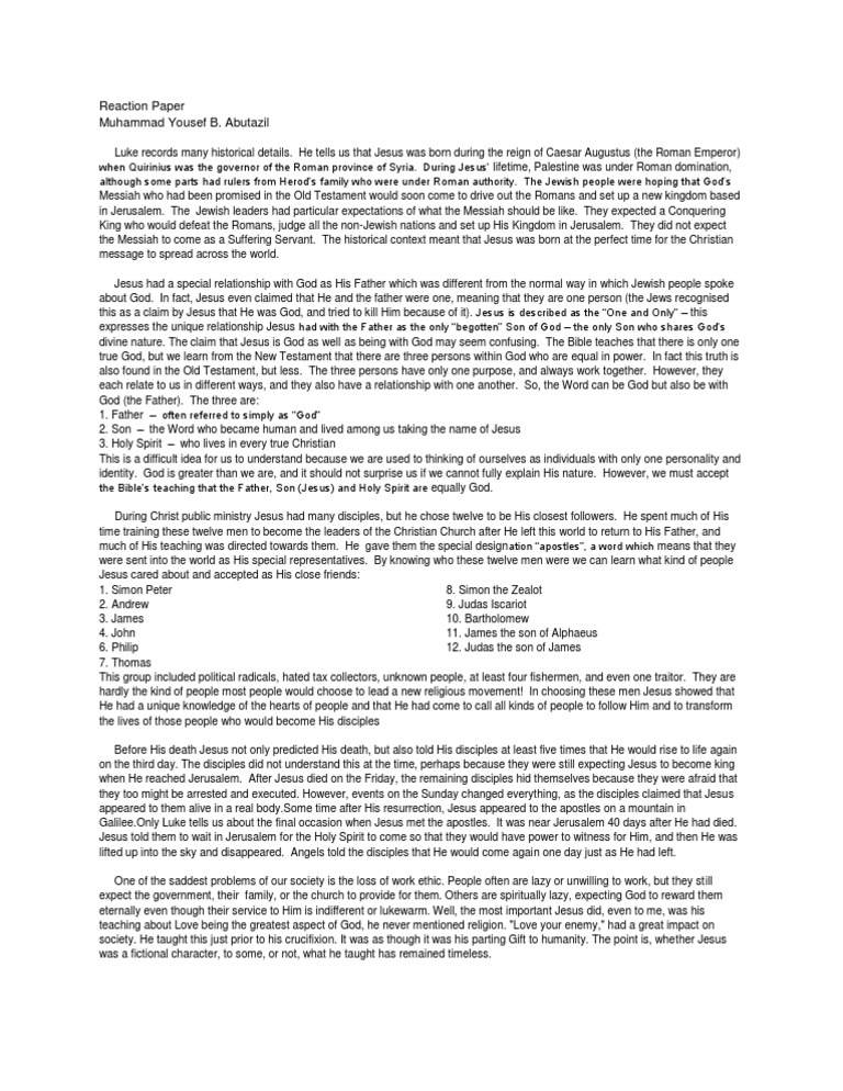 jesus essay
