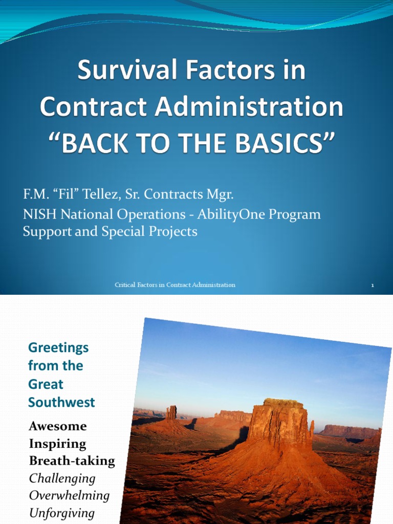 Contract Administration Essentials | PDF | Offer And Acceptance ...