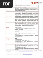 Marketing Communication Internship 2013