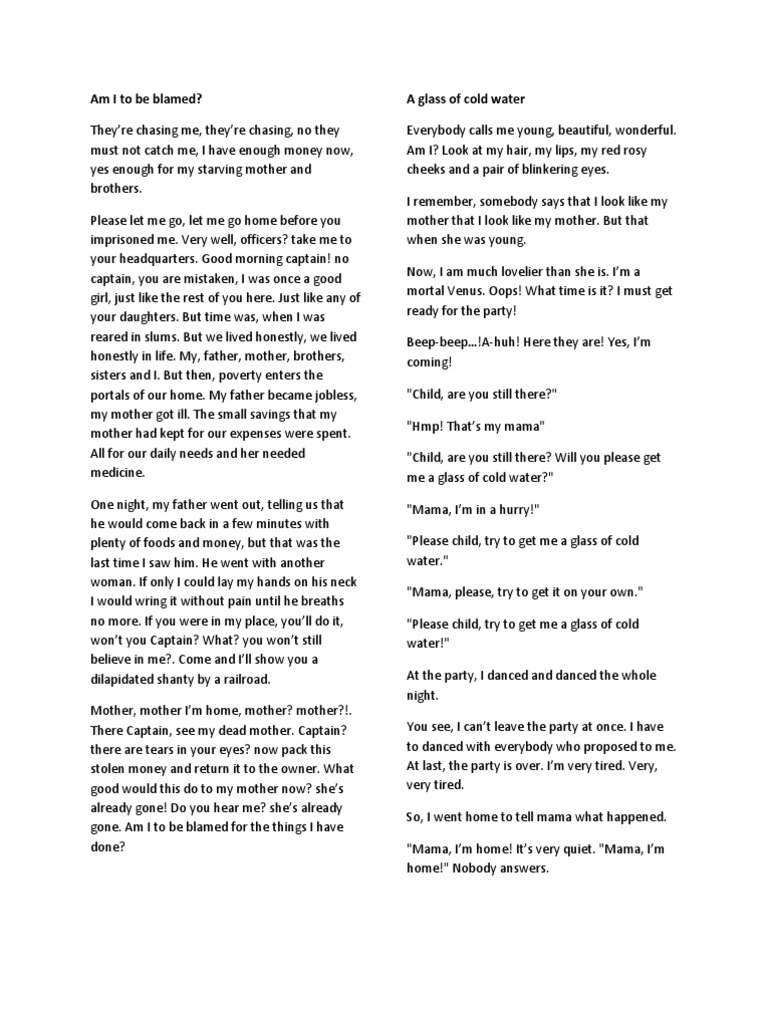 Am I To Be Blamed Pdf Nature