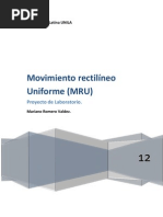 Movimiento Rectilineo Uniforme MRV