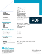 Technical Specifications: Diagnostics