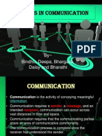 Barriers in Communication: by Bindhu, Deepa, Bhargava, Daisy and Bharathi