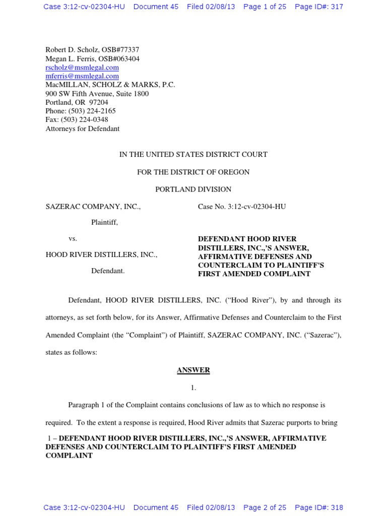 Affirmative defenses to a complaint picture