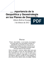 La importancia de la Geopolítica y Geoestrategia en los Planes de Desarrollo
