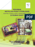 Pedoman Instalasi Pusat Sterilisasi (Central Sterile Supply DepartmentCSSD) Di Rumah Sakit. Departemen Kesehatan Republik Indonesia. Jakarta 2009